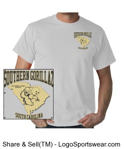 Southern Gorillaz Gildan  Cotton Adult T-shirt Design Zoom